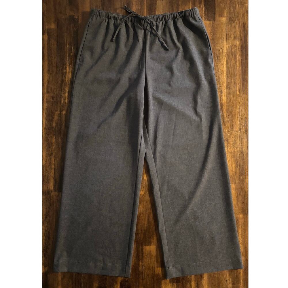 Ann Taylor Loft Size Medium Petite Pants Sawyer Pull On Wide Leg Trouser Relaxed